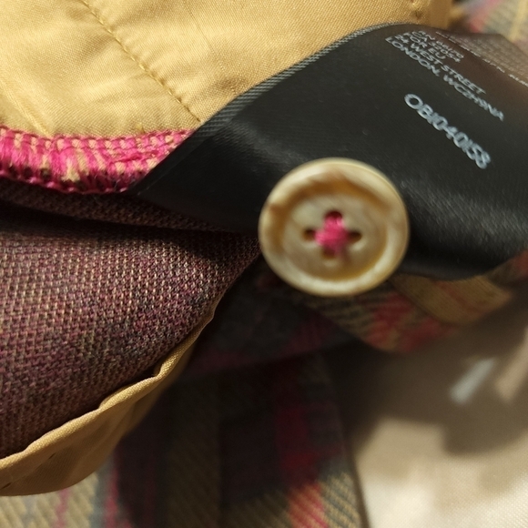 New Anthropologie The Essential Trouser Tan Pink Tartan Plaid  Flared Pa… - Picture 6 of 13